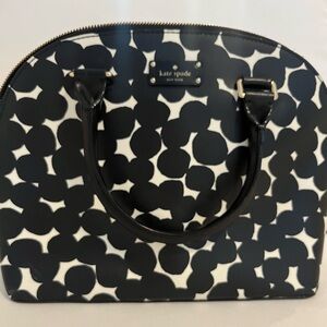 Kate Spade Black and White Polka Dot Dome Satchel